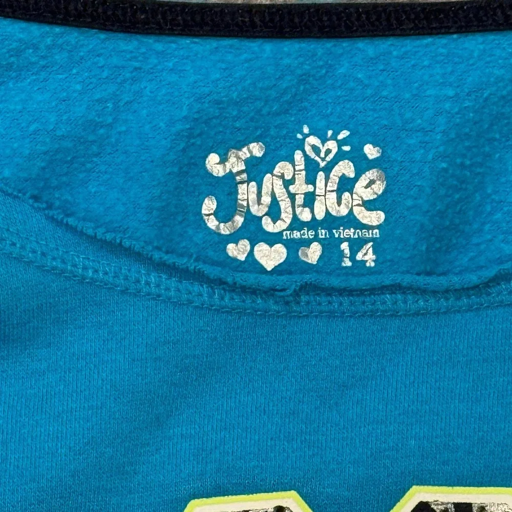 Cute Justice Soccer Long Sleeve Pull Over Size 14